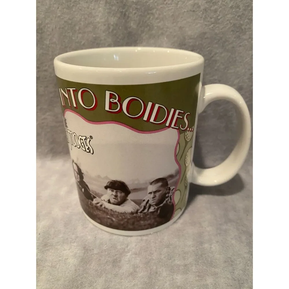 2000 The Three Stooges Coffee Cup Mug Playing Golf‎
